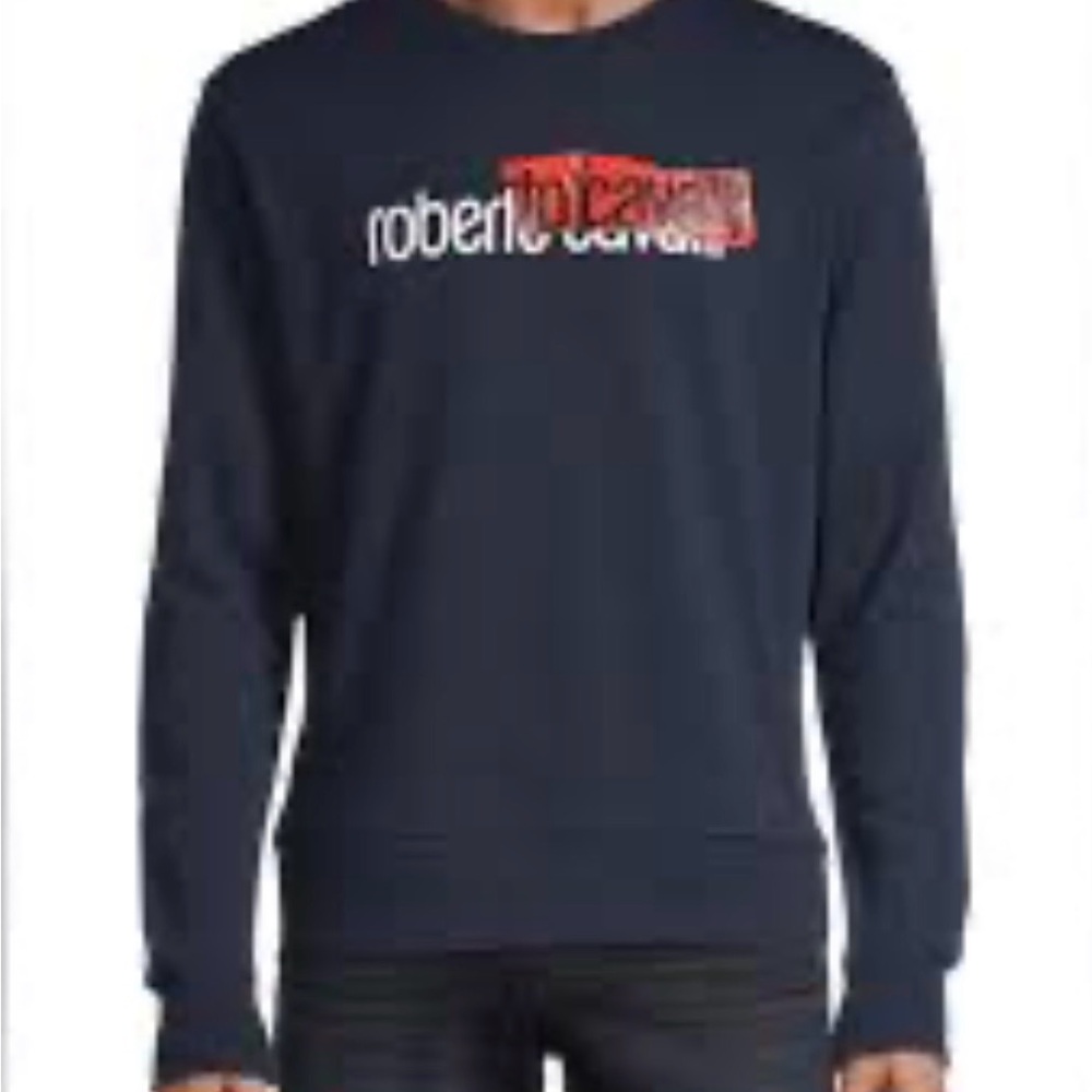 Roberto Cavalli Crewneck Sweater Navy Blue